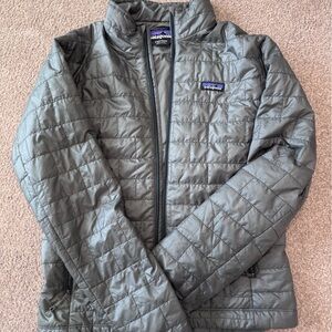 Patagonia Nanopuff grey green jacket